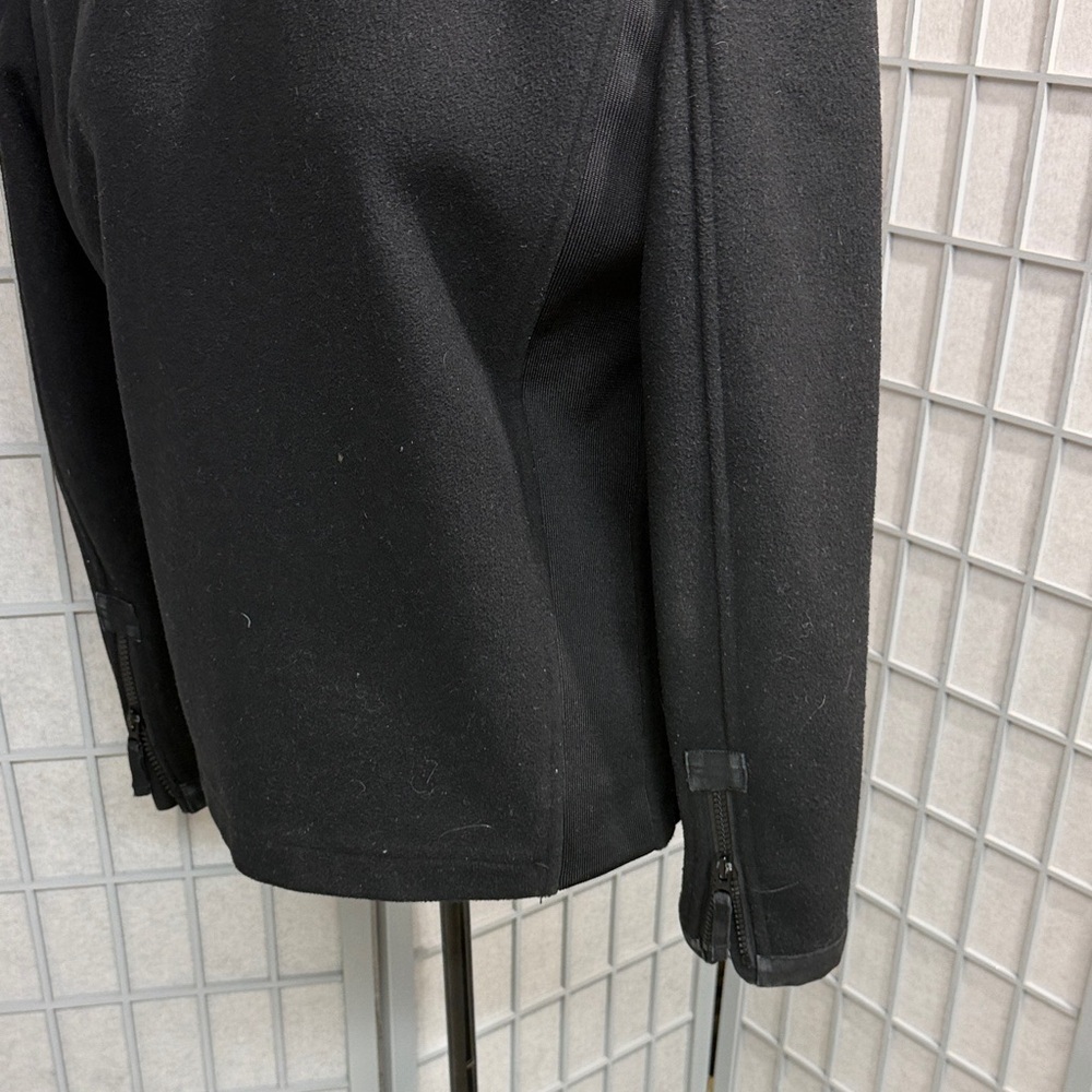 Tristan Black Military Field Jacket with Stand Collar, Large - Picture 5 of 10